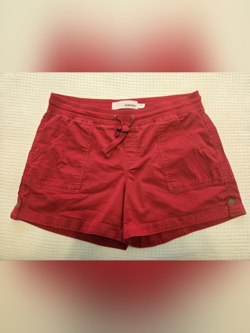 Sonoma Bundle Women’s Casual Shorts Trio - Red, Navy, Black - Size 12 - Picture 4 of 13